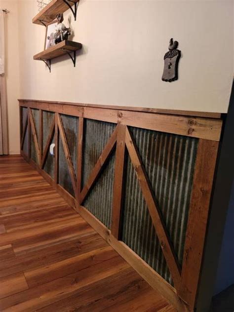 galvanized sheet metal as wainscoting|corrugated metal wainscoting instructions.